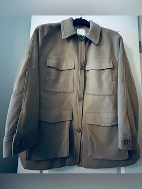H&M Fully Lined Coat with Pockets & Side Slits - NEW